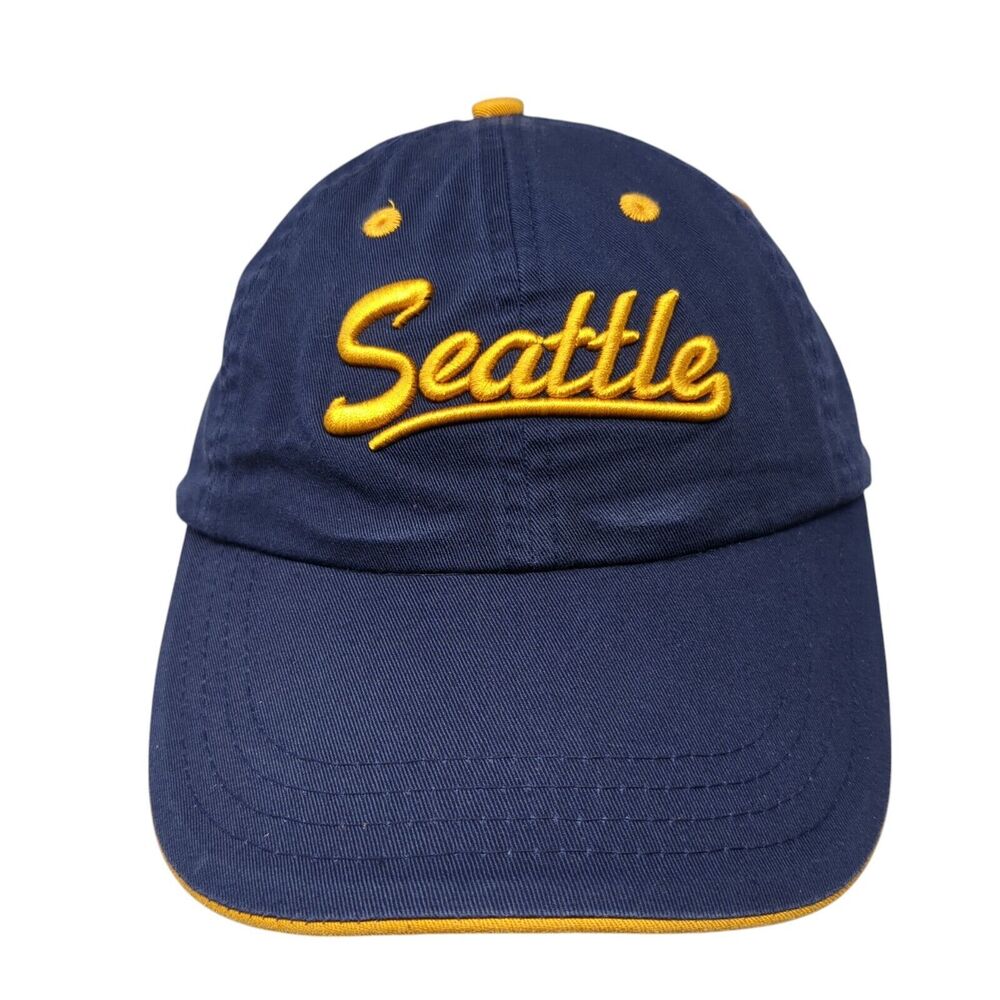 Seattle Slideback Hat Blue One Size Adjustable Embroidered Polar